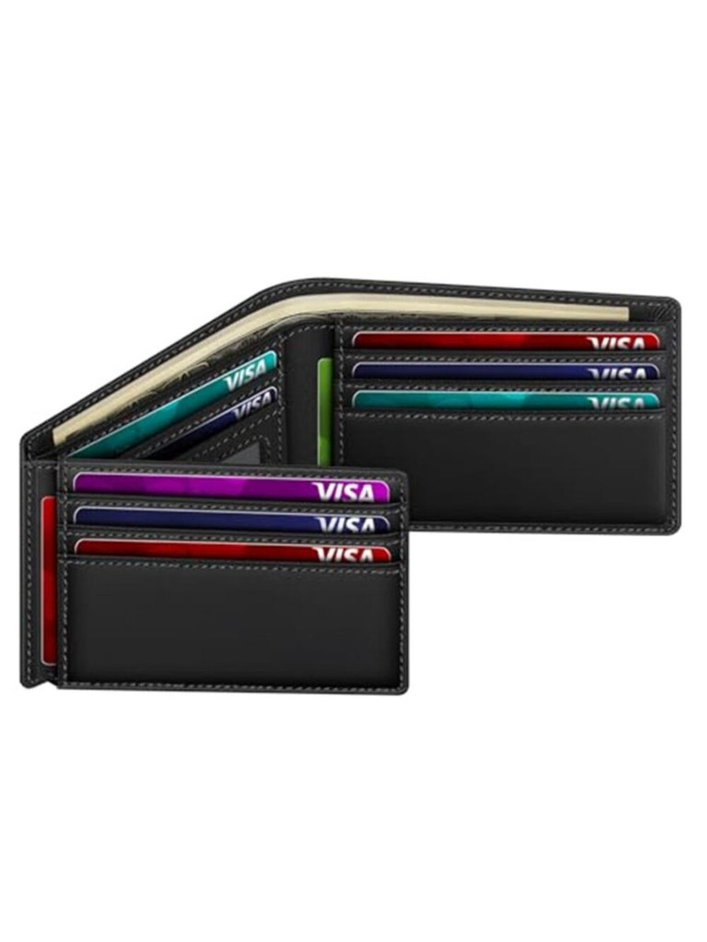 for Men Slim RFID Blocking Genuine Leather Bifold Mens